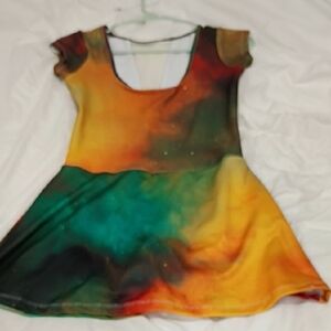 Multicolor Short Sleeve Romper